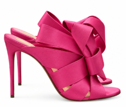 Alternative view of Christian Louboutin Sandals 40 Samourai 100 Pink Satin Bow Mules Heels Box