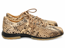 Alternative view of Warren Edwards Mens Sneakers 9 Natural Beige Brown Genuine Snakeskin Leather
