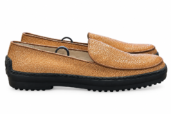 Alternative view of Warren Edwards Mens Loafers 9 Genuine Stingray Leather Cognac Tan Exotic