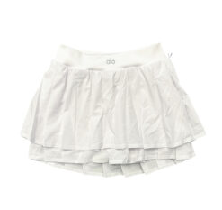 Alternative view of ALO Yoga Skirt Small Double Or Nothing Tennis Skort White Pleated NWT