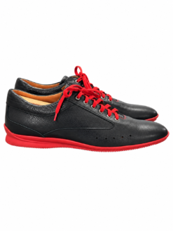 Alternative view of John Lobb Aston Martin Mens Shoes Size UK 8 US 9 Winner Sport Black Red Leather