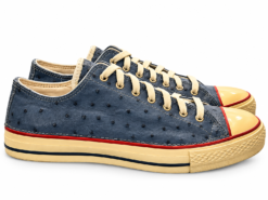 Alternative view of Warren Edwards Mens Sneakers Size 9 Blue Genuine Ostrich Leather Shoes