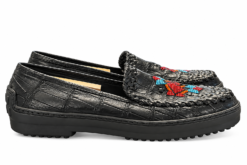 Alternative view of Warren Edwards Mens Loafers 43/10 Genuine Crocodile Leather Aztec Beaded