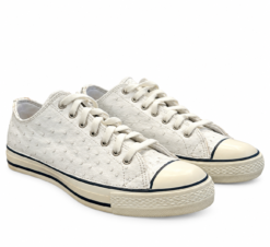 Warren Edwards Mens Sneakers Size 9 White Genuine Ostrich Leather Shoes