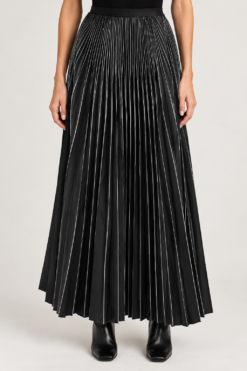 Bailey 44 Woolly Amsonia Skirt Womens Small Black White Pleated Maxi