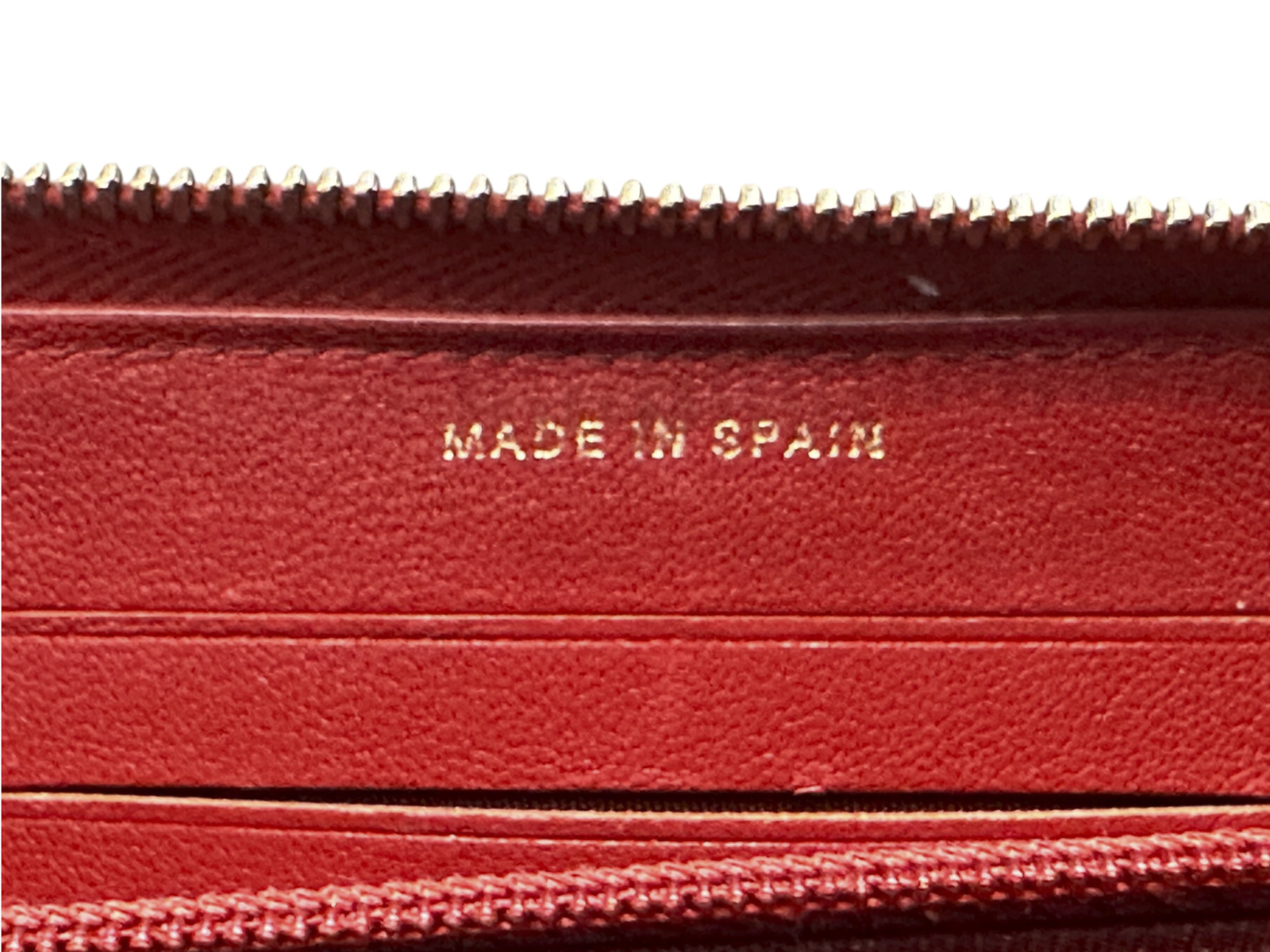 Chanel Women's Wallet Red Lambskin Quilted Mademoiselle Zip Around Gold CC - Image 7
