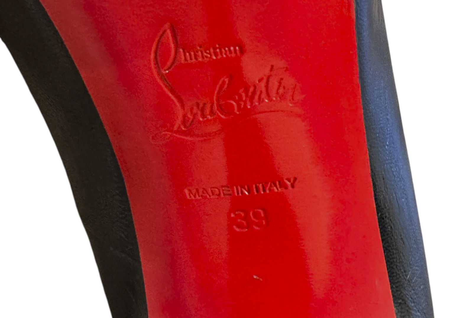 Christian Louboutin Women's Heels 39 Rolando 120 Black Leather Platform Pumps - Image 8