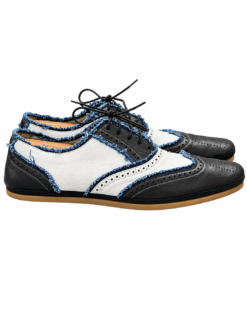 Alternative view of Dolce & Gabbana Mens Shoes UK 8 US 9 Gray White Denim Spectator Wingtip Oxfords
