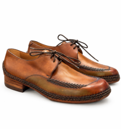 Alternative view of Berluti Mens Indio Shoes Size 8 US 9 Venezia Leather Derby Blucher Made Italy