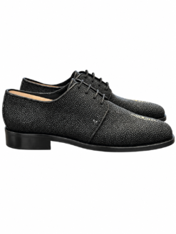 Alternative view of Warren Edwards Men's Dress Shoes Size 9 Black Genuine Stingray Leather Oxfords