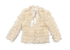 Alternative view of Diane von Furstenberg DVF Womens Jacket 4 Alusa Ivory Silk Chiffon Fringe NWT