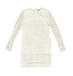 Alternative view of Diane von Furstenberg DVF New Enny Dress Size 8 Ivory Lace Banded Long Sleeve NWT