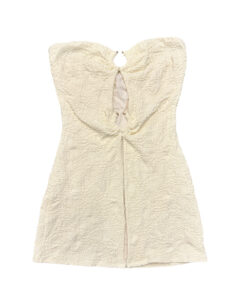 Alternative view of Devon Windsor Top XS Joy Coconut Swirl Ivory Strapless Cutout Textured