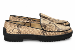 Alternative view of Warren Edwards Mens Loafers 43 Natural Beige Brown Genuine Snakeskin Leather