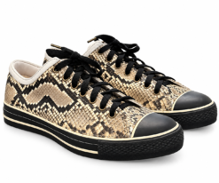 Scripts Footwear Men's Sneakers Size 9 Genuine Snakeskin Leather Low Top
