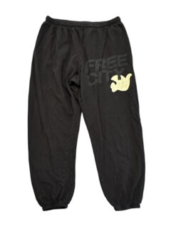 Alternative view of Free City Large Dove Logo Jogger Track Sweat Pants Size Medium Black