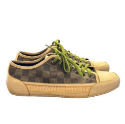 Alternative view of Louis Vuitton Mens Sneakers Damier Ebene Canvas Leather Low Top Shoes LV 8 US 9