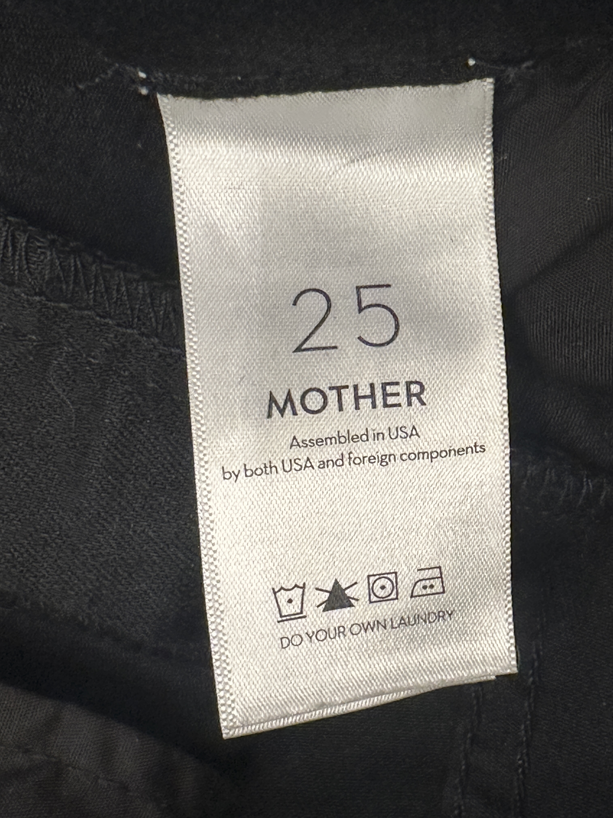 MOTHER The Hustler Jeans Size 25 Ankle Not Guilty Black High Rise Flare - Image 6