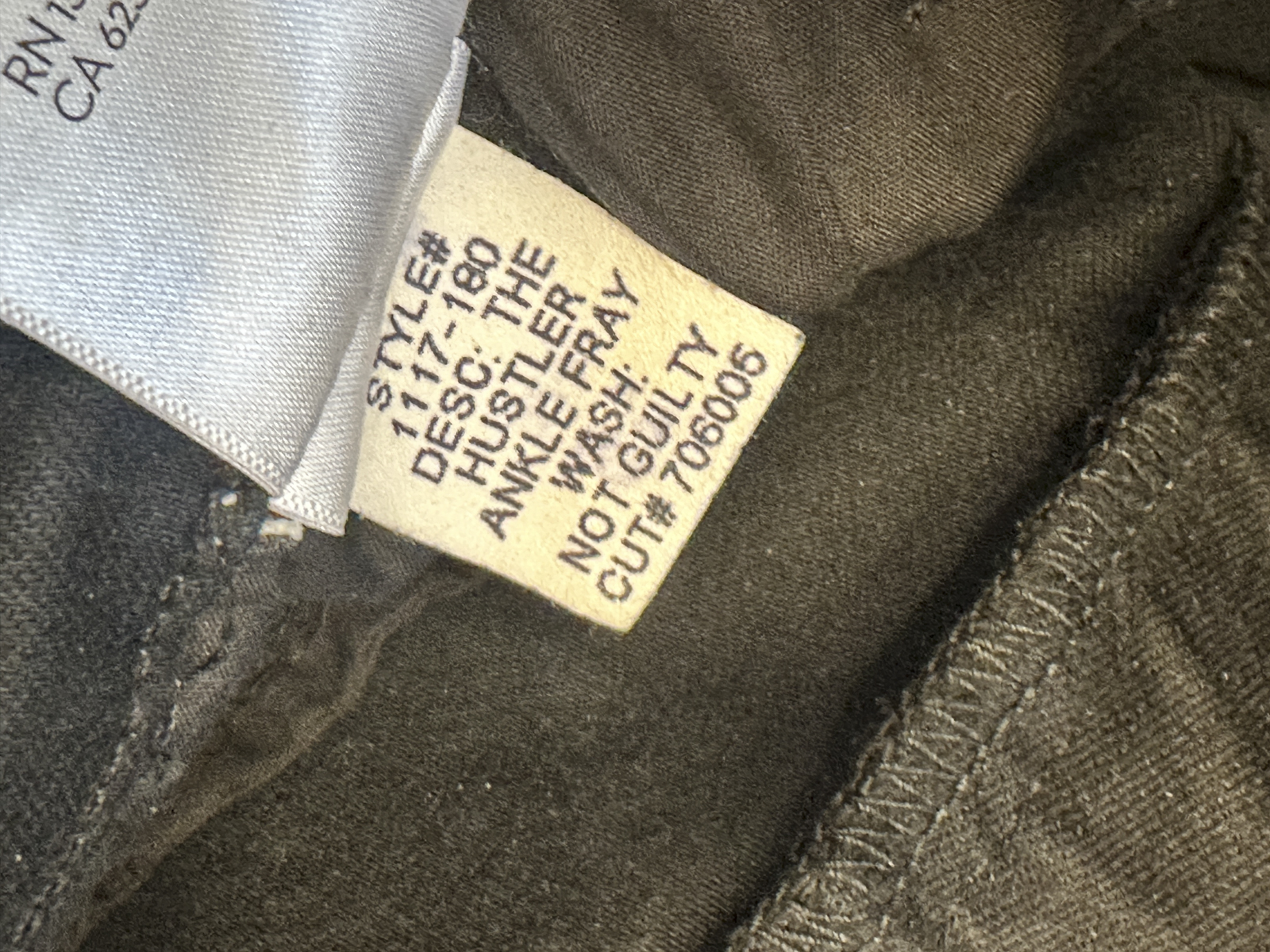 MOTHER The Hustler Jeans Size 25 Ankle Not Guilty Black High Rise Flare - Image 8