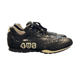 Alternative view of Cesare Paciotti Mens Sneakers Size 8 Black Genuine Snakeskin Italy