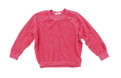 Alternative view of Perfect White Tee Ziggy Sweatshirt Womens M Pink Bloom Reversed Fleece Crewneck
