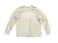 Alternative view of Perfect White Tee Women's Sweatshirt Medium Relaxed French Terry Perfect Green