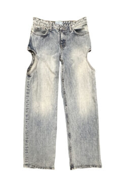Alternative view of Revice Womens TLC Heartbreaker Jeans Size 29 Wide Leg Heart Cut-Out