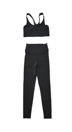 Alternative view of The Upside Castilla Activewear Set Womens M L Black Logo Jacquard Bra Leggings