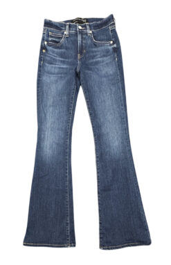 Alternative view of Veronica Beard Beverly High Rise Skinny Flare Jeans Bright Blue Size 24