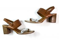 VERONIQUE BRANQUINHO LEATHER SLINGBACK SANDALS SIZE 39.5